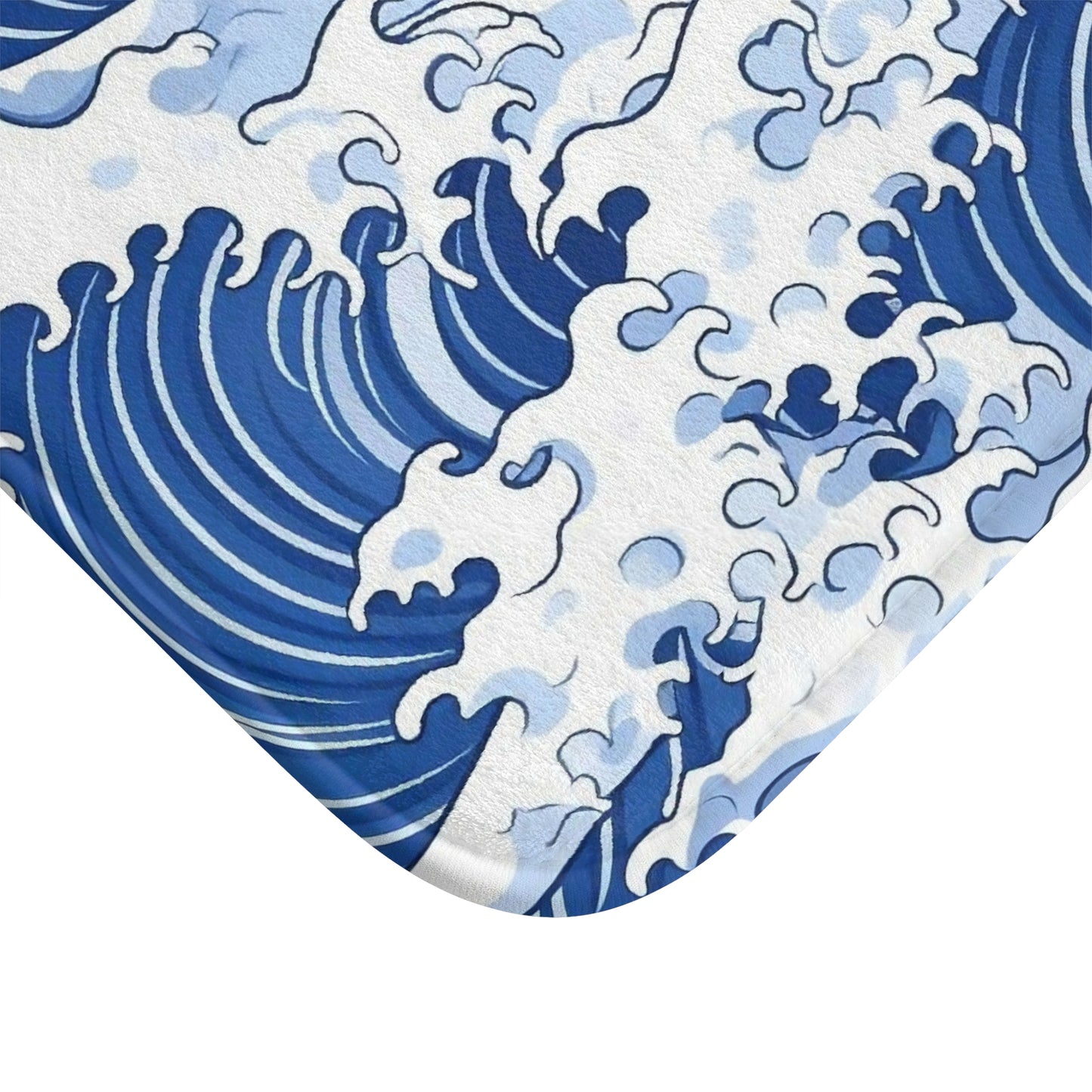 Great Waves, Bath Accent Rug - Sea/Ocean Bathroom Decor, Non-Slip Bath Mat #5115