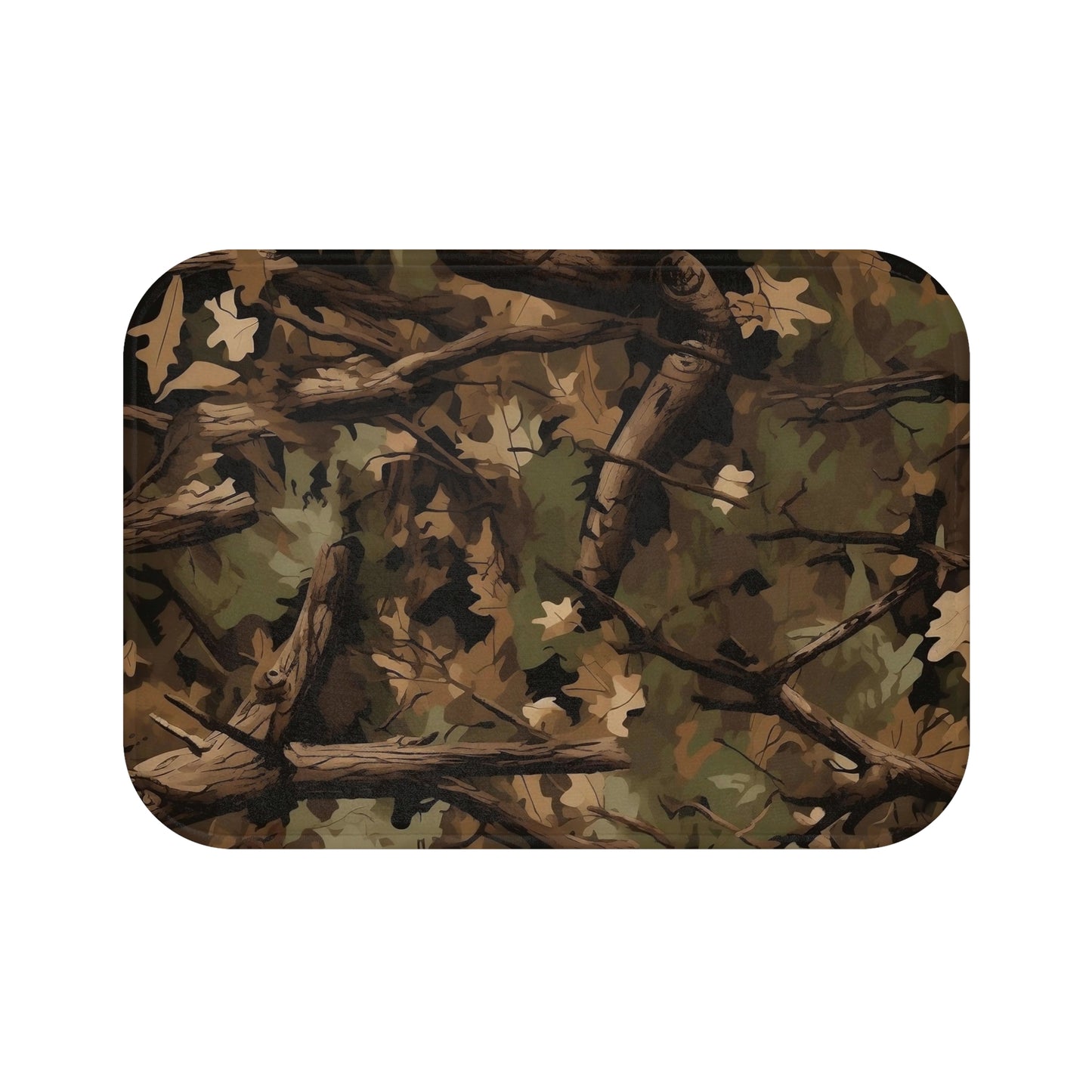 Camouflage in Nature, Bath Accent Rug -  Hunting Decor, Rustic Cabin Decor, Non-Slip Bath Mat #5116