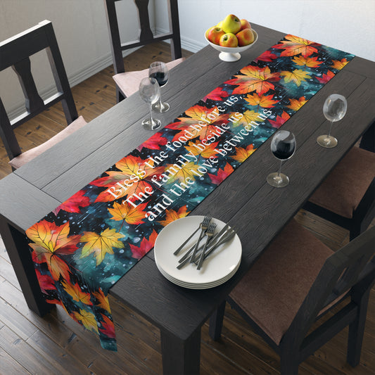 Fall Leaves Table Runner - Autumn, Personalized Home Decor, Holiday Dining Room Decor, Festive Kitchen Linens, 2 Sizes Available