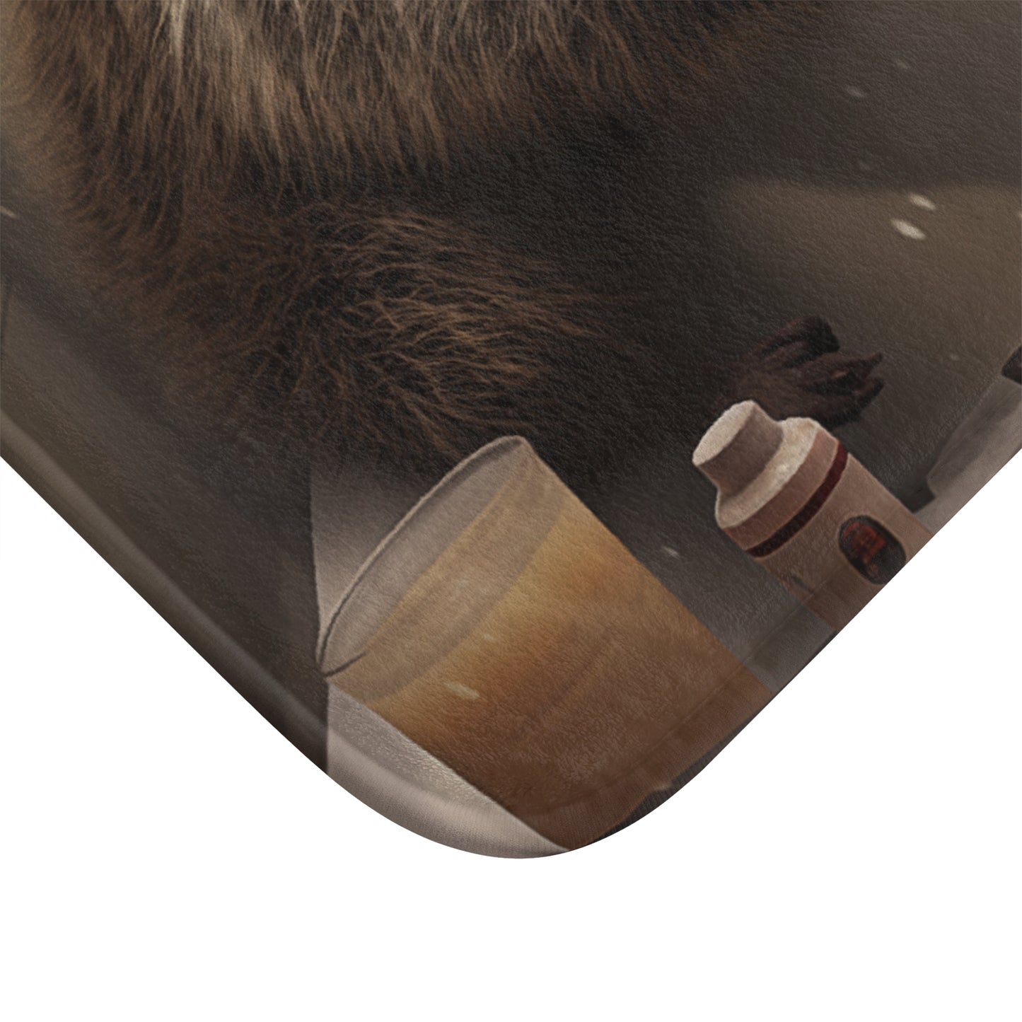 Funny Bath Mat - Non-Slip Rug, Bathroom Decor, Half Bath, Home Accessories, Bathing Raccoons, #5147