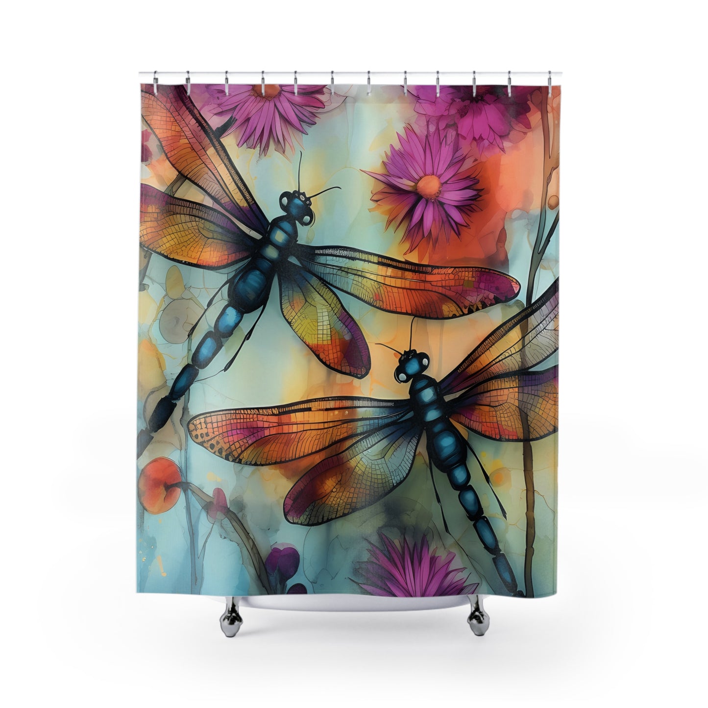 Dragonflies Shower Curtain, Bath Decor, #5047