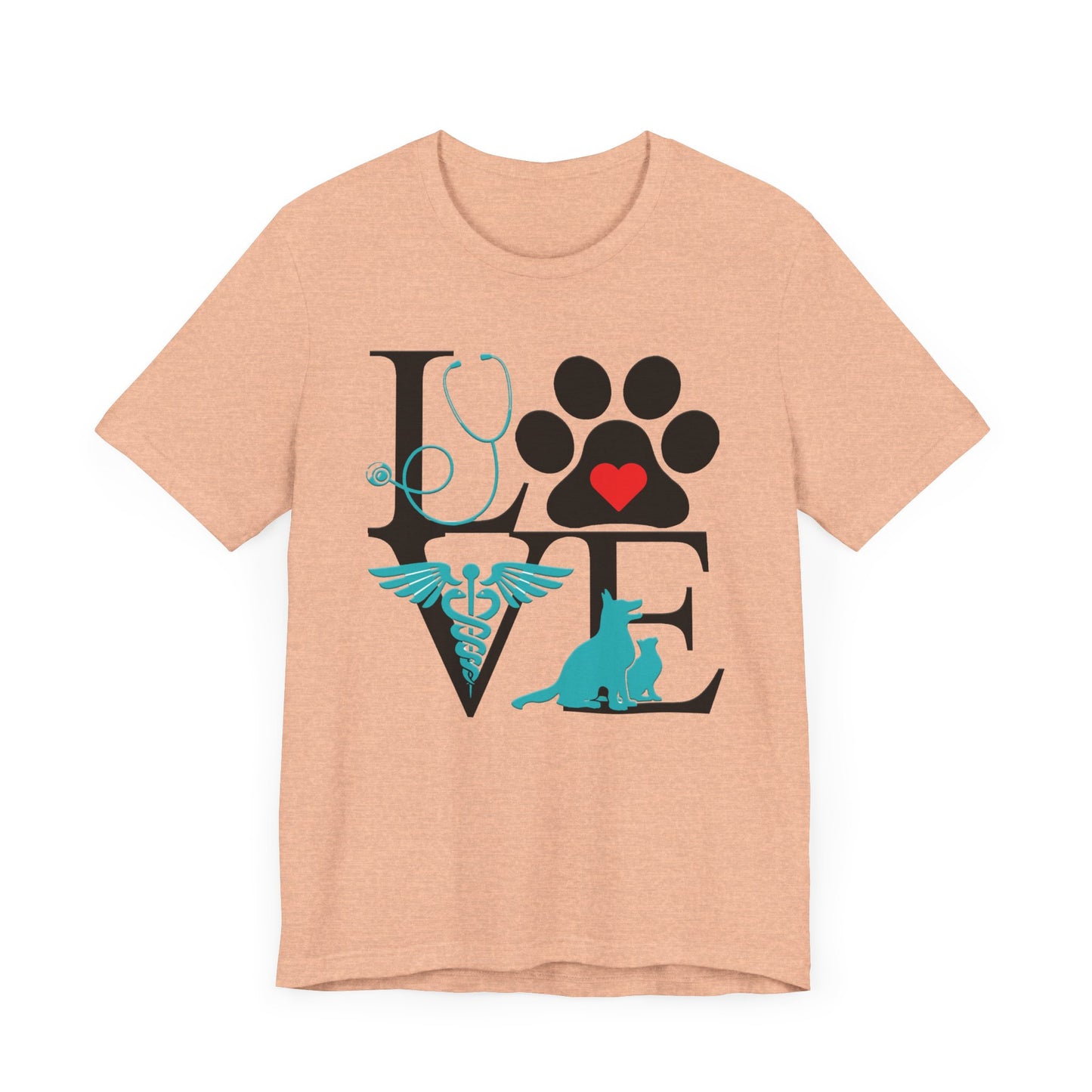 Love Vet Tech, Veterinarian, Kennel Worker Unisex Jersey Short Sleeve Tee,  #3065
