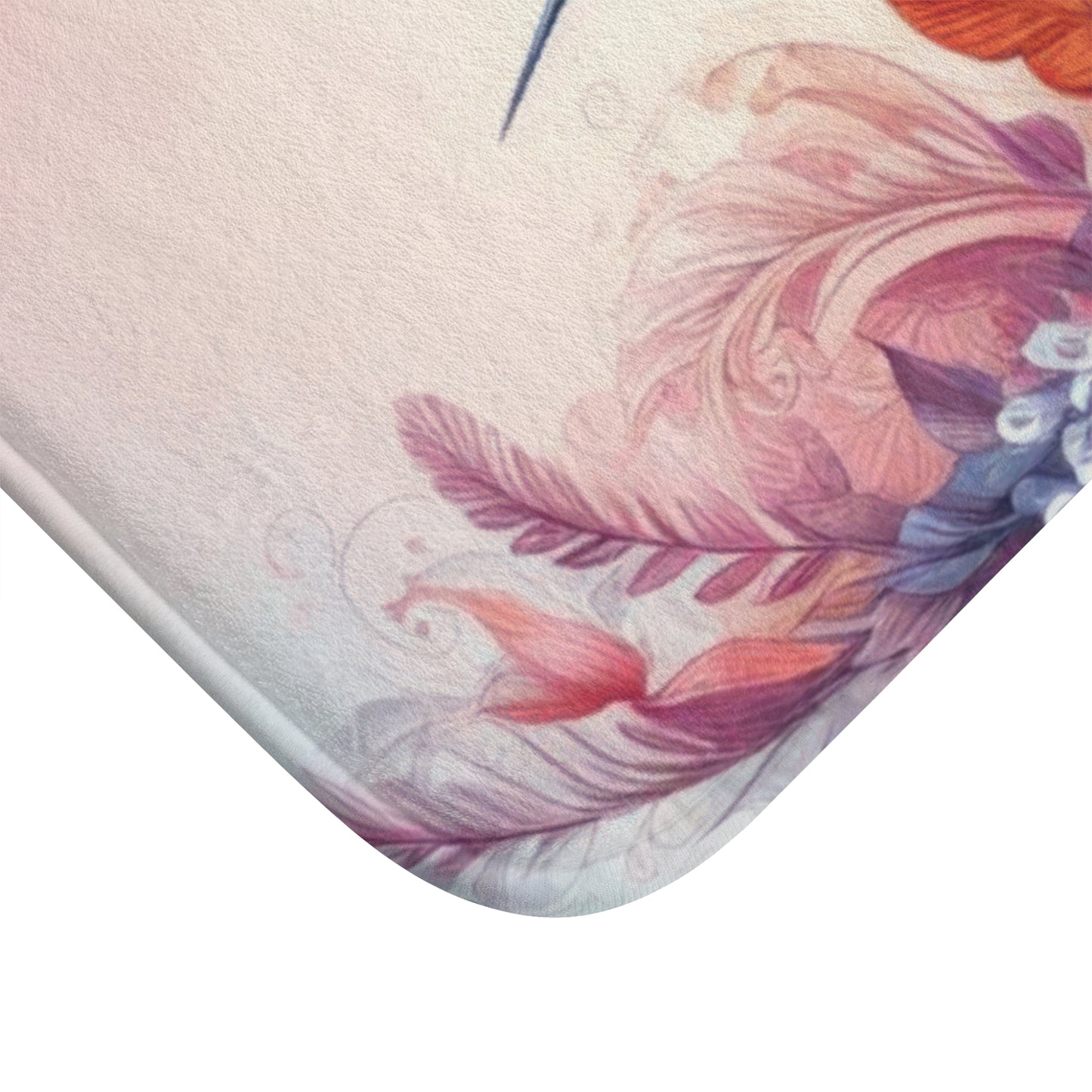 Bath Mat - Delicate Hummingbird Bath Accent Rug -  Vibrant Colorful Bath Mat, Non-Slip #5127
