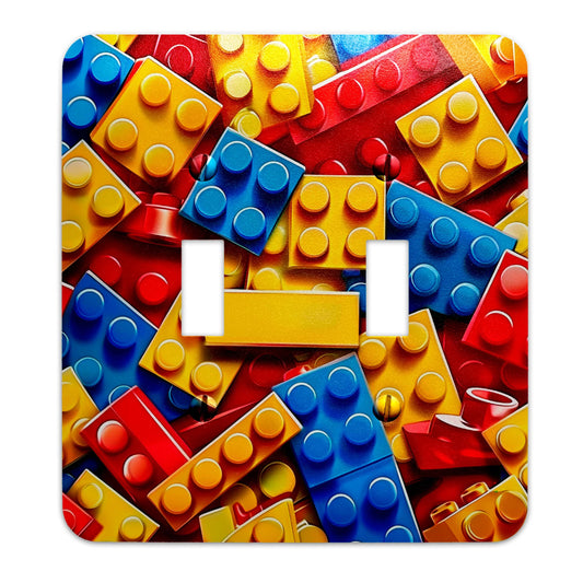 a light switch cover with legos on it