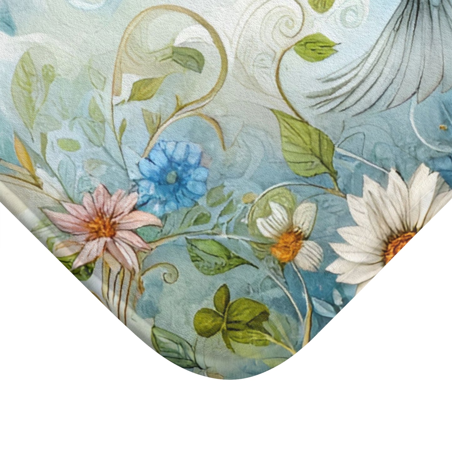 Bluebirds in Flight Bath Accent Rug -  Bath Mat, Non-Slip #5151