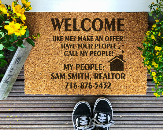 Have Your People Call My People Doormat | Personalized Welcome Mat, Realtor Doormat, Real Estate Marketing, Listing Agent #5371