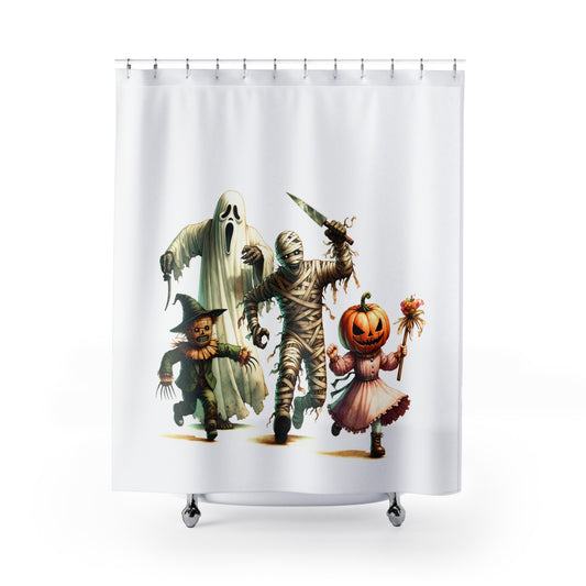 Halloween Ghouls Shower Curtain, Bath Decor, Fun Holiday Decor #5044