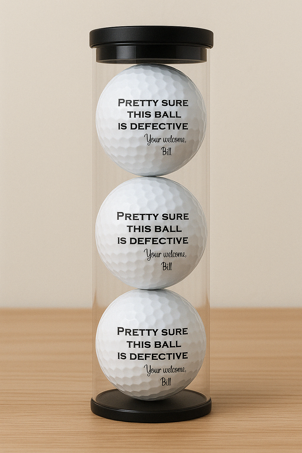 Pretty Sure This Ball is Defective Personalized Golf Balls (Set of 3 Balls)  #5395