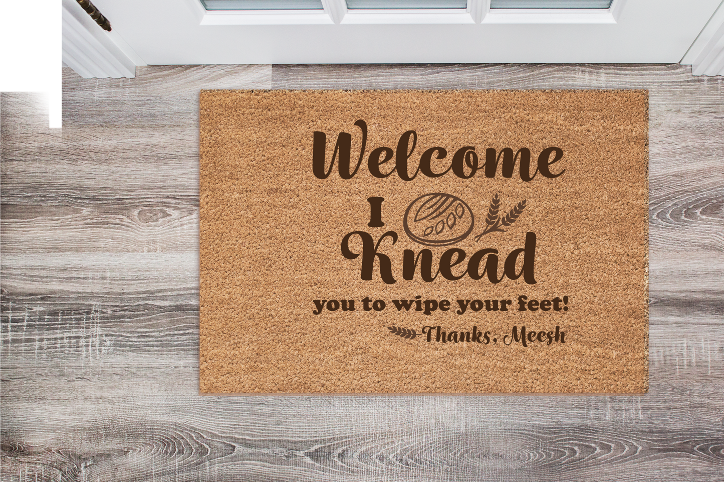 We Knead You to Wipe Your Feet Doormat | Personalized Welcome Mat for Baker, Housewarming Gift #5351