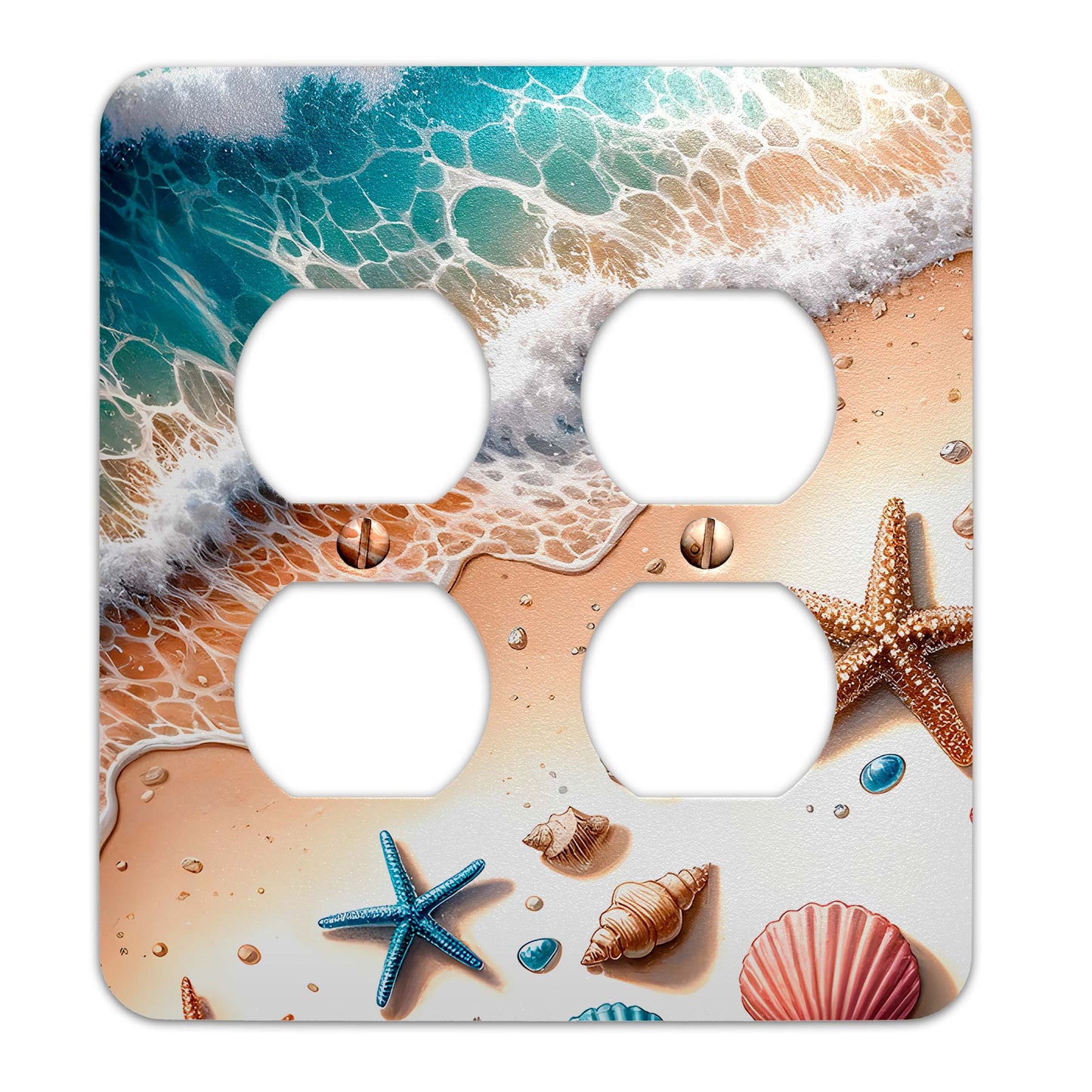 Decorative Wallplate -  Seashells in the Ocean Light Switch Cover, Multiple Sizes, Home Decor - #5049