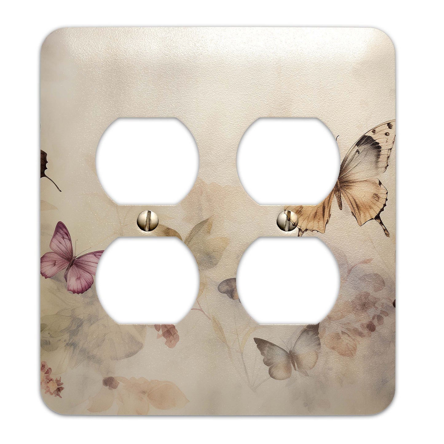 Delicate Watercolor Butterflies Light Switch Cover - Metal SwitchPlate, Multiple Sizes - #5268