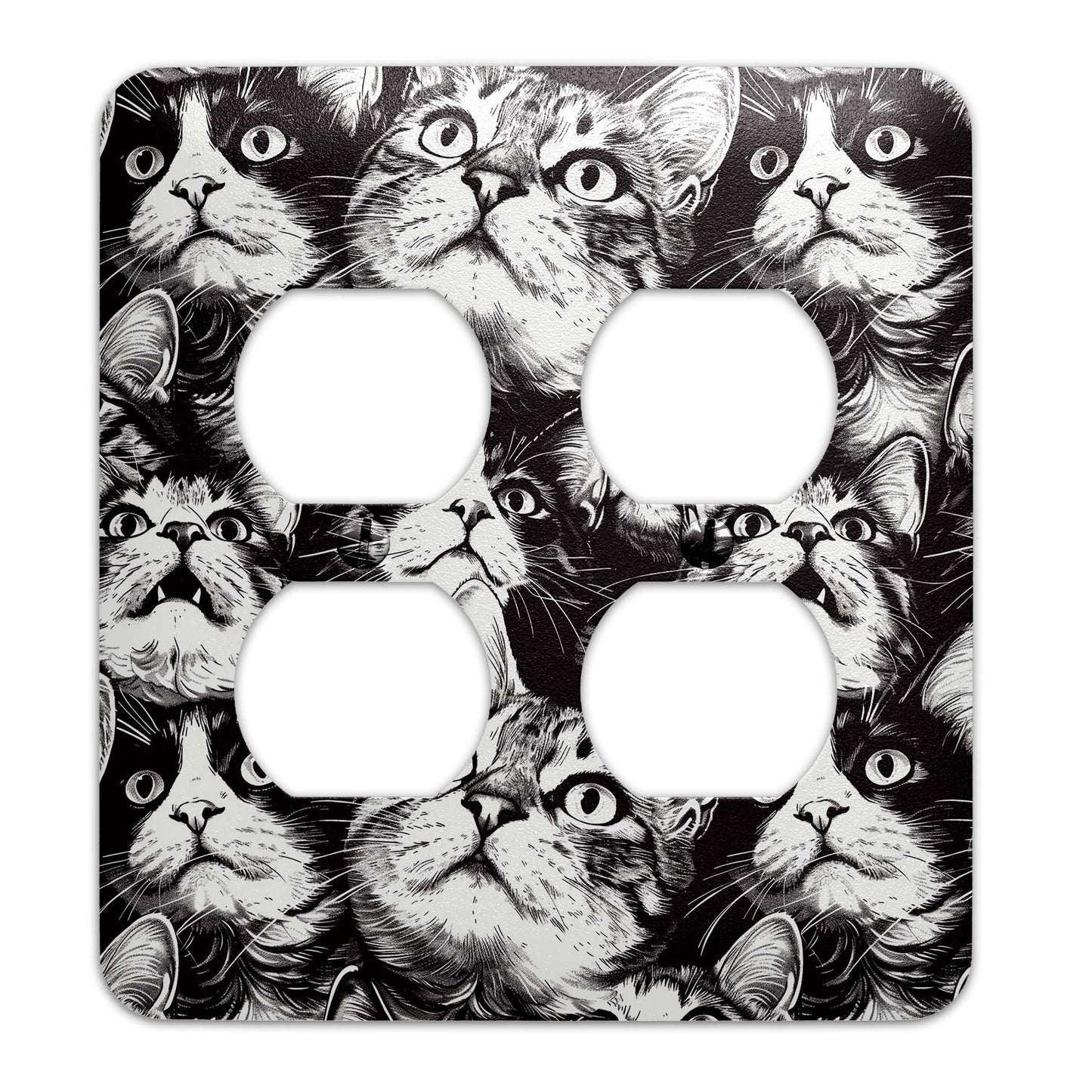 Funny Hungry Cats Light Switch Cover – Cute Decorative Wallplate for Cat Lovers