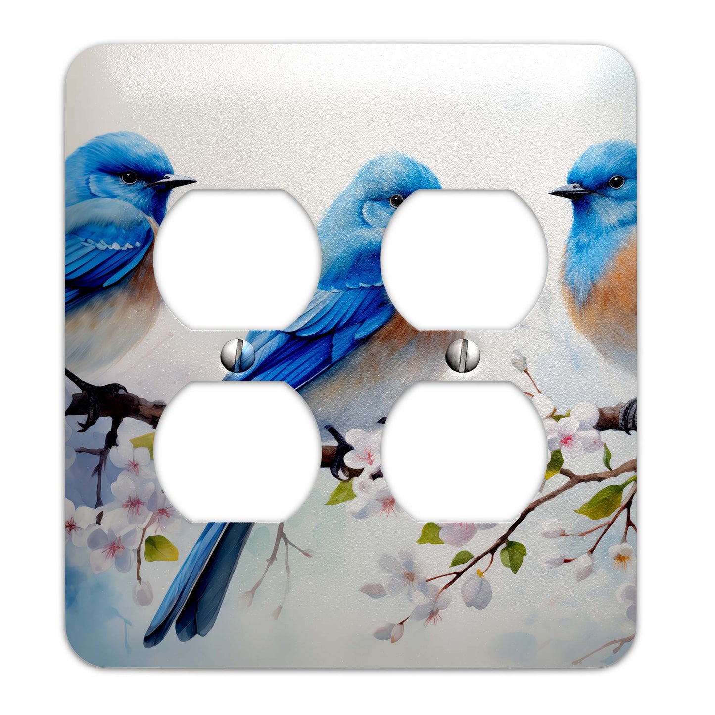 Bluebird Whispers Decorative Switchplate | Metal Light Switch Cover, Multiple Sizes, Home Decor - #5384