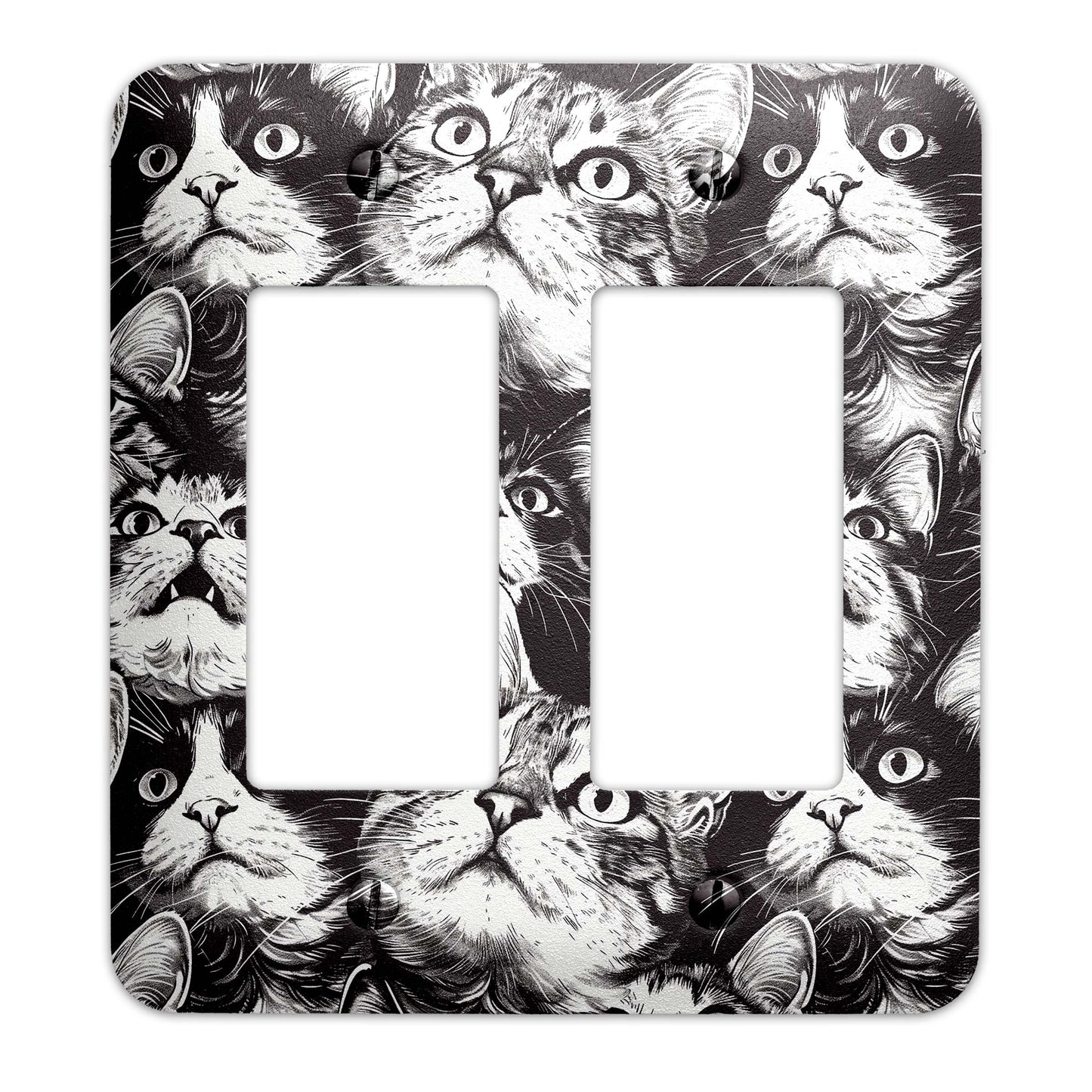 Funny Hungry Cats Light Switch Cover – Cute Decorative Wallplate for Cat Lovers