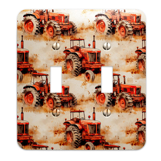 Metal Decorative Light Switch Plate Cover - Vintage Rustic Tractor - Several Sizes Available #5252