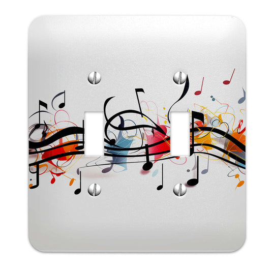 Musical Composition Light Switch Cover - Metal SwitchPlate, Multiple Sizes - #5272