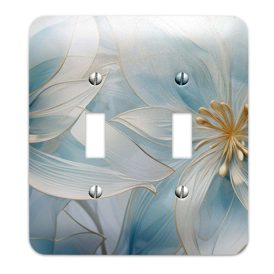 Translucent Lilies Light Switch Cover - Metal SwitchPlate, Multiple Sizes - #5275