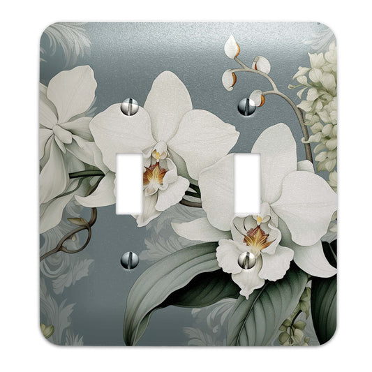 Delicate Orchids Light Switch Cover - Metal SwitchPlate, Multiple Sizes - #5278