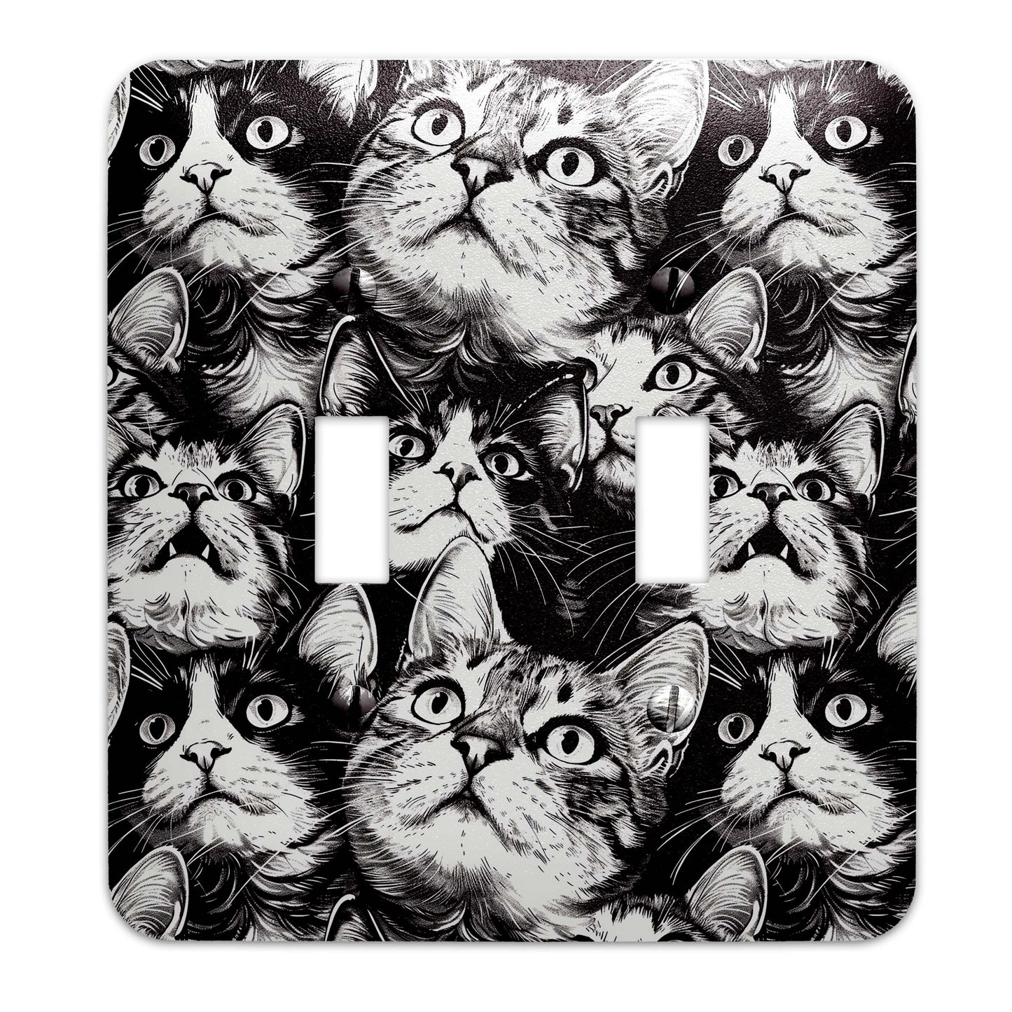 Funny Hungry Cats Light Switch Cover – Cute Decorative Wallplate for Cat Lovers