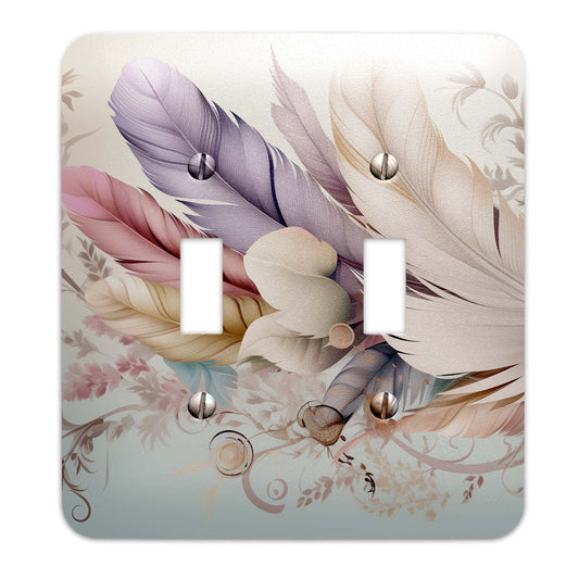 Boho Serenity Light Switch Cover – Minimalist Decorative Wallplate with Neutral Tones, Home Decor in Multiple Sizes