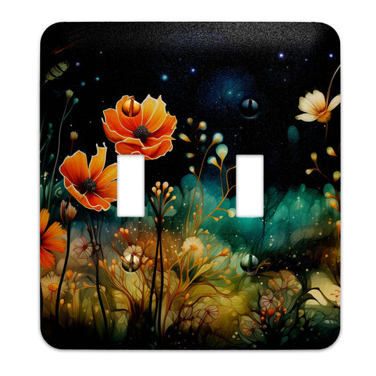 Decorative Switchplate -  Enchanted Twilight Garden Metal Light Switch Cover, Multiple Sizes, Home Decor - #5334