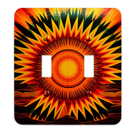 Decorative Switchplate - Native American Inspired Sunrise on the Mountains Decorative Switchplate | Light Switch Cover, Multiple Sizes, Home Decor - #5356