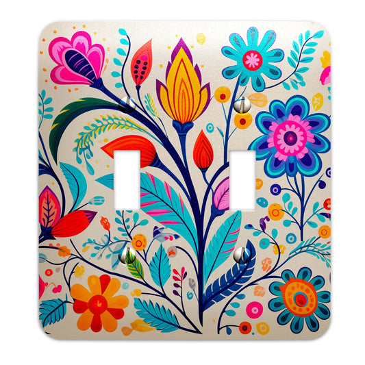 Vibrant Meadow Folk Art Decorative Switchplate | Light Switch Cover, Multiple Sizes, Home Decor - #5361