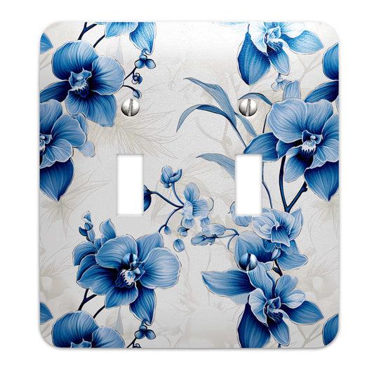Chinoserie Orchids Decorative Switchplate | Metal Light Switch Cover, Multiple Sizes, Home Decor - #5380