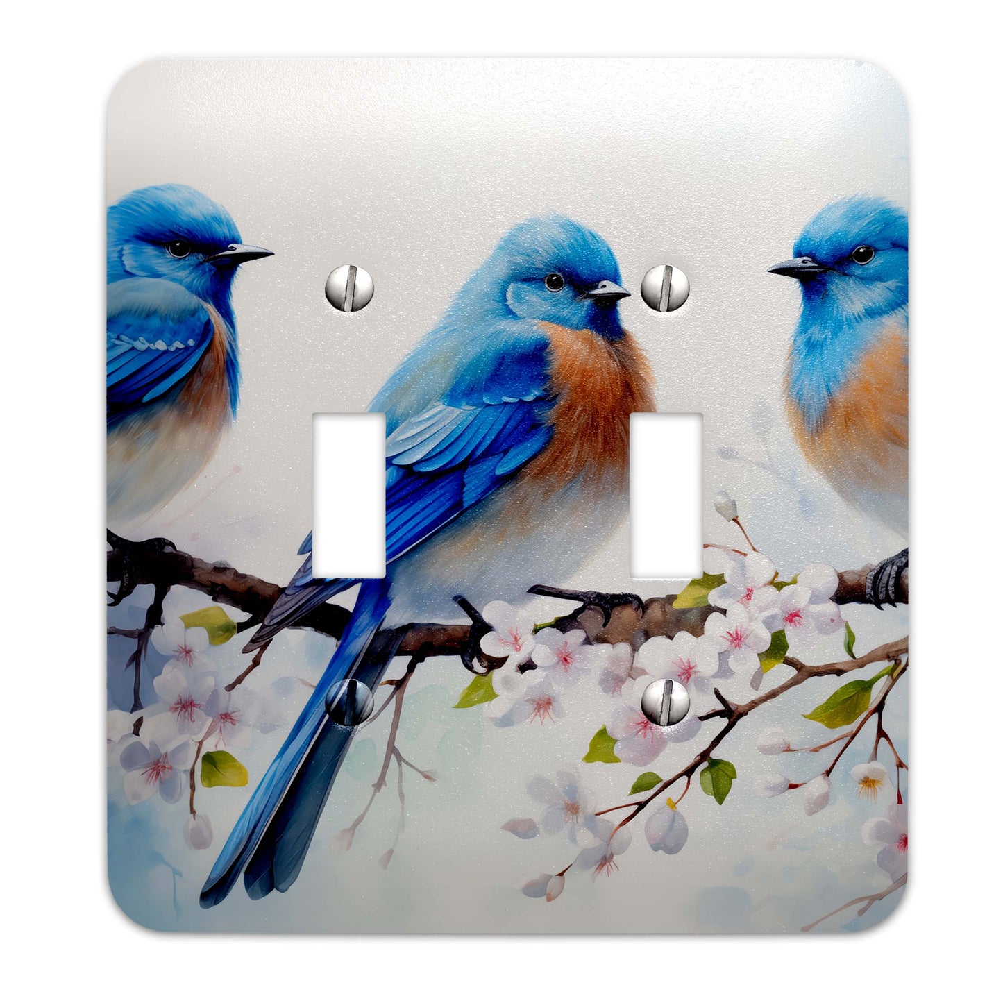 Bluebird Whispers Decorative Switchplate | Metal Light Switch Cover, Multiple Sizes, Home Decor - #5384