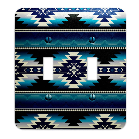 Southwestern Spirit Pattern Decorative Switchplate | Metal Light Switch Cover, Multiple Sizes, Wall Art, Home Decor - #5389