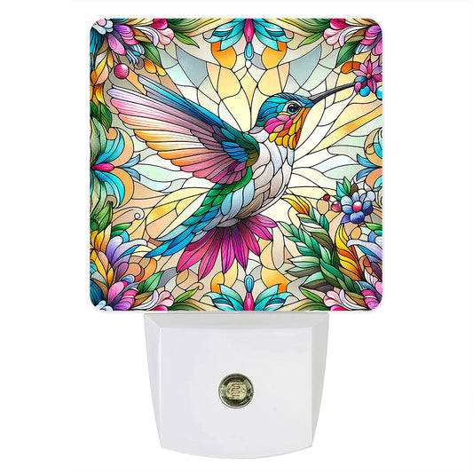 Radiant Hummingbird Design Custom LED Dusk to Dawn Night Light, Home Decor, Wall Art #5368