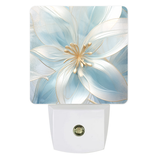 Translucent Lilies Custom LED Dusk to Dawn Night Light, Home Decor, Wall Art #5275
