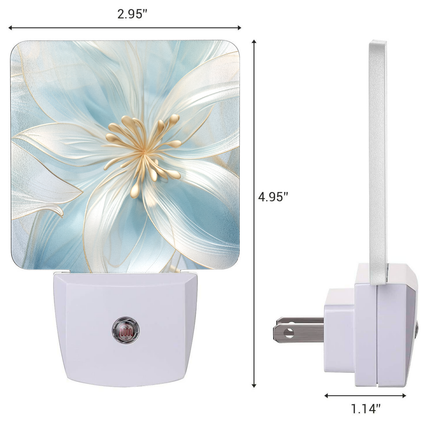 Translucent Lilies Custom LED Dusk to Dawn Night Light, Home Decor, Wall Art #5275