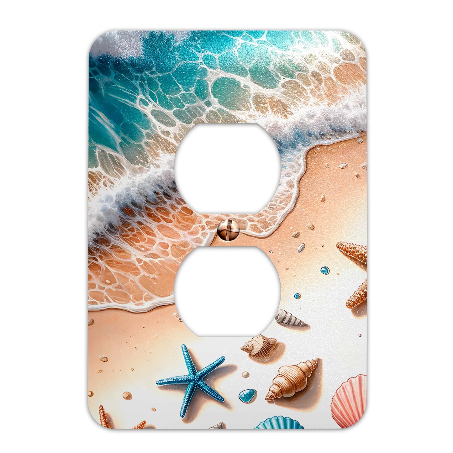 Decorative Wallplate -  Seashells in the Ocean Light Switch Cover, Multiple Sizes, Home Decor - #5049