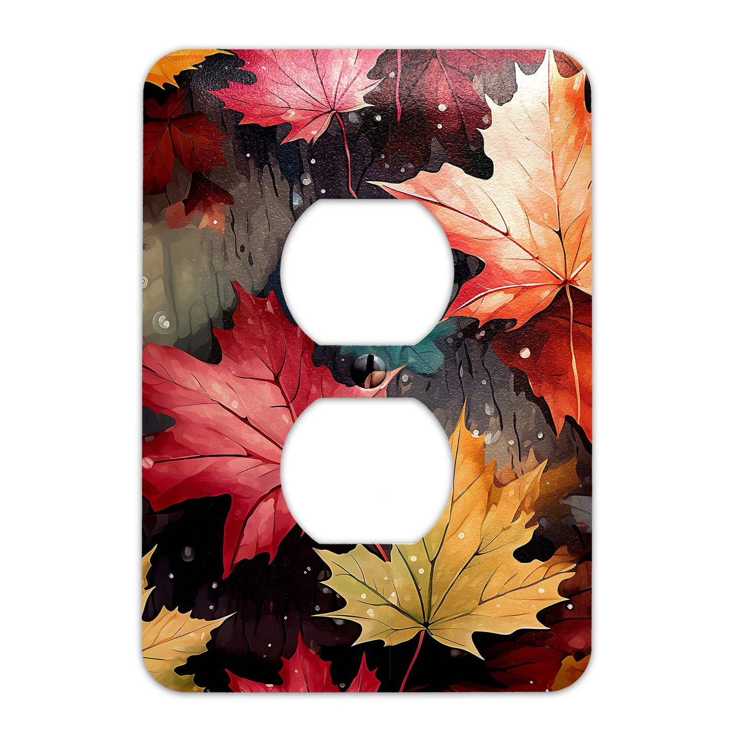 Falling Leaves Home Decor Metal Decorative Light Switch Plate Cover - Other Sizes Available #5175