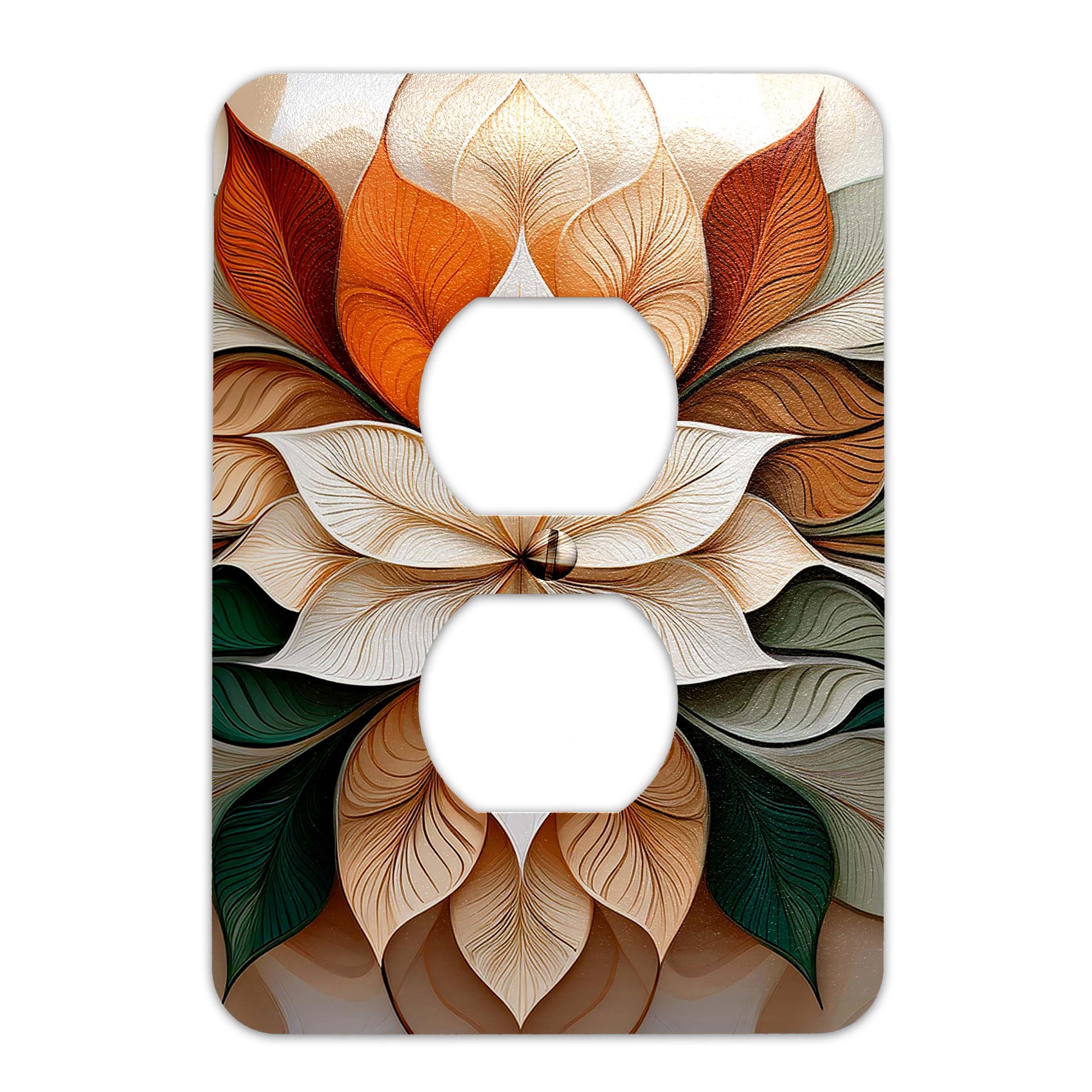 Intricate floral metal switch plate, flowers and leaves light switch cover, botanical metal switch cover, vintage floral wall plate, elegant switch plate