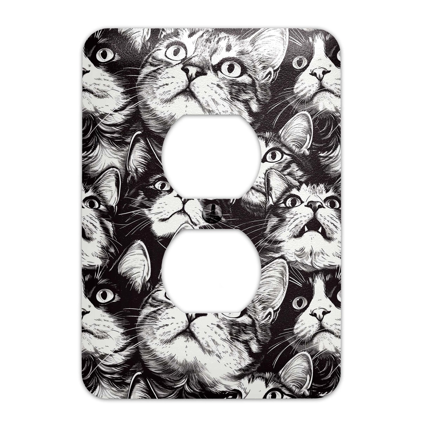 Funny Hungry Cats Light Switch Cover – Cute Decorative Wallplate for Cat Lovers