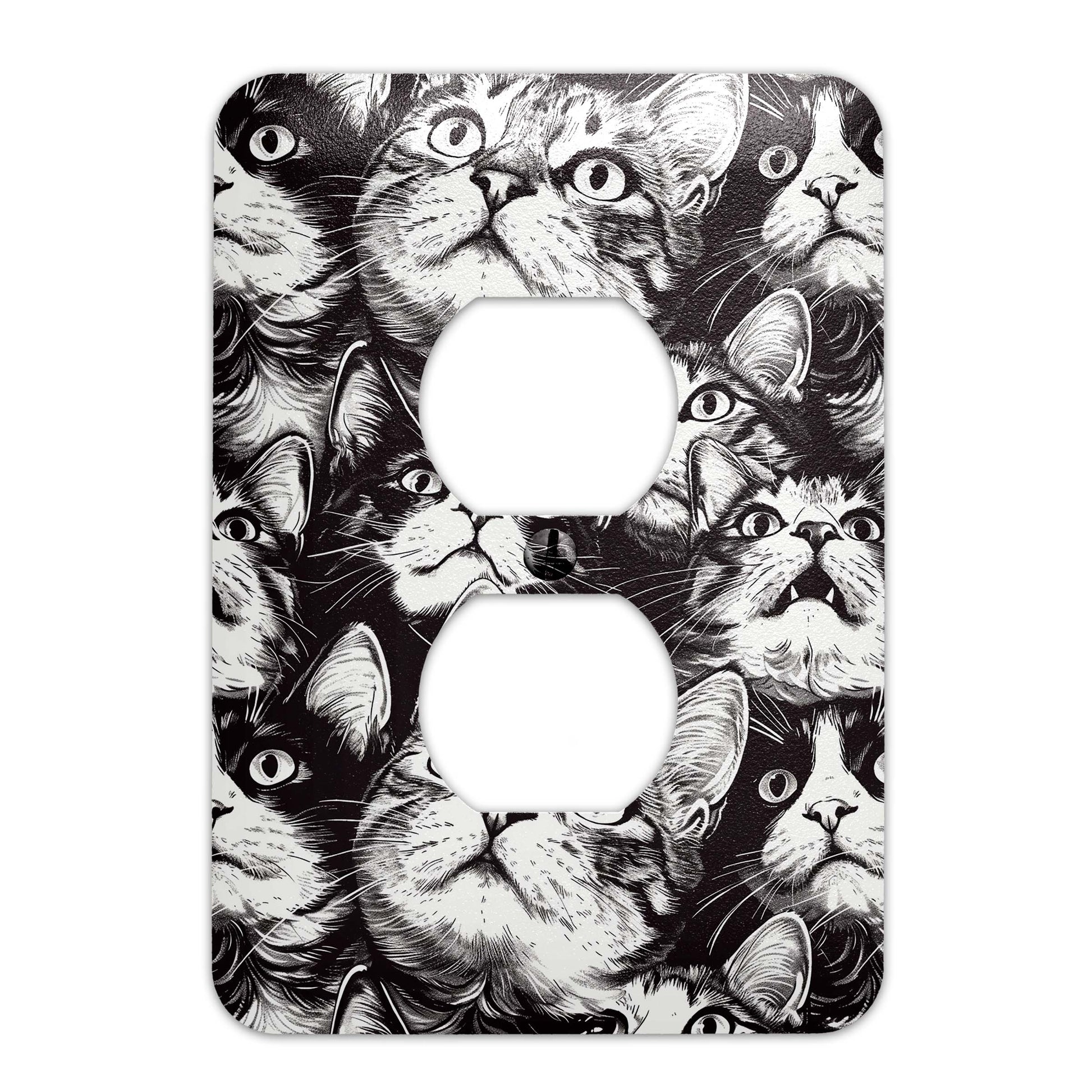 Funny Hungry Cats Light Switch Cover – Cute Decorative Wallplate for Cat Lovers