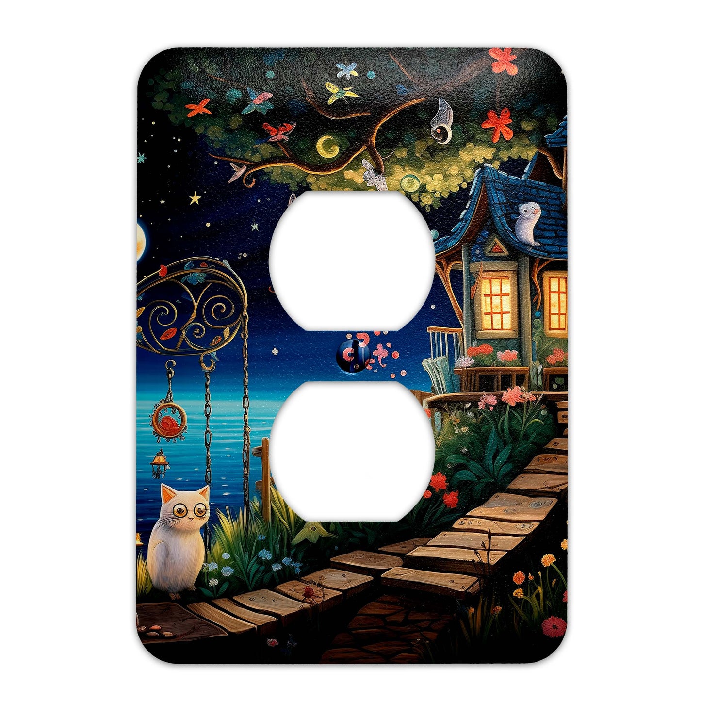 Decorative Switchplate -  Claude Monet Inspired Enchanted Cottage  Light Switch Cover, Multiple Sizes, Home Decor - #5326