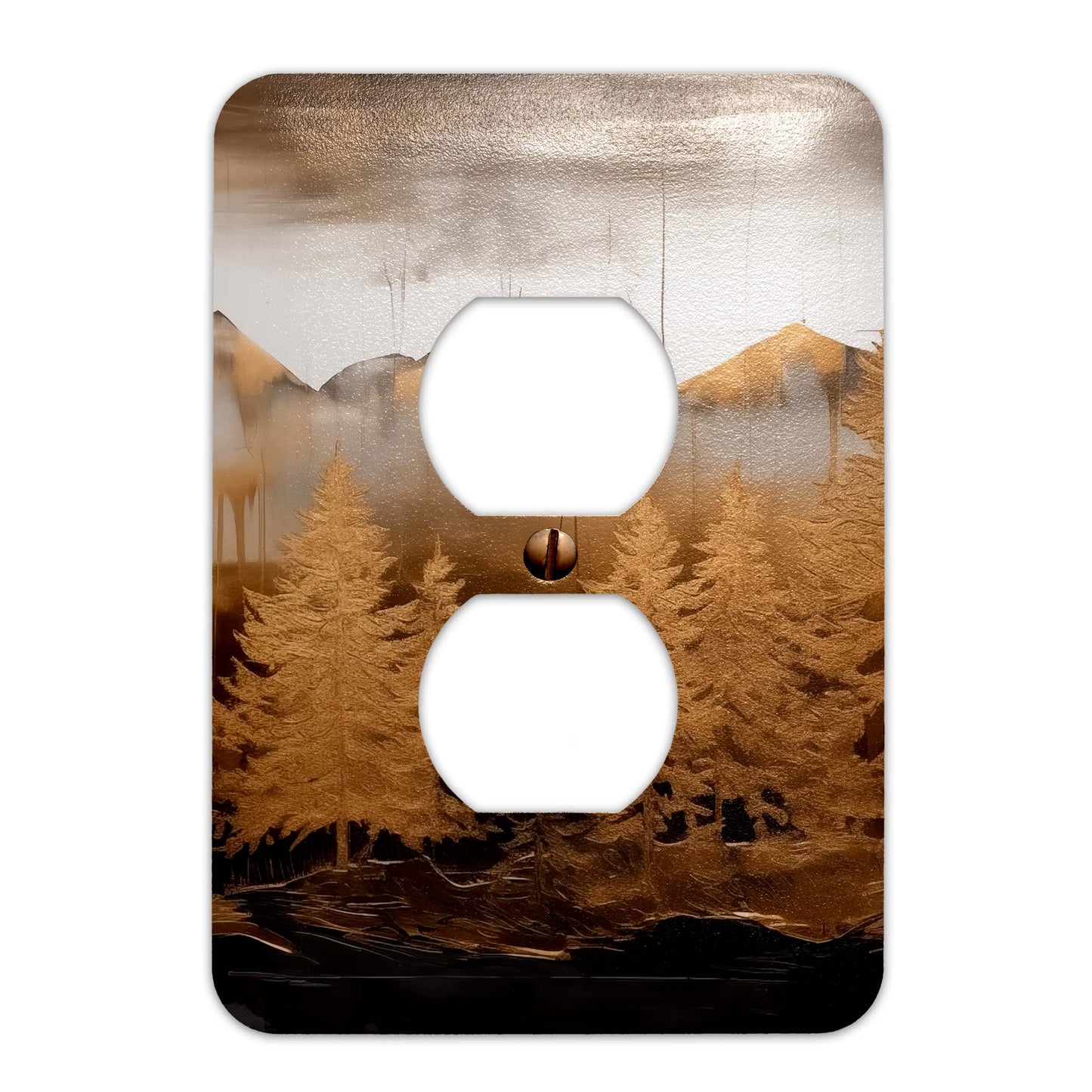 Gilded Pines Decorative Switchplate | Metal Light Switch Cover, Multiple Sizes, Home Decor - #5383
