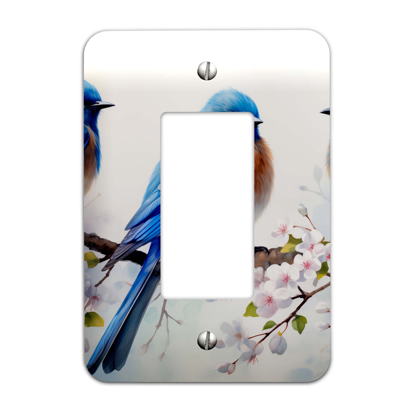 Bluebird Whispers Decorative Switchplate | Metal Light Switch Cover, Multiple Sizes, Home Decor - #5384