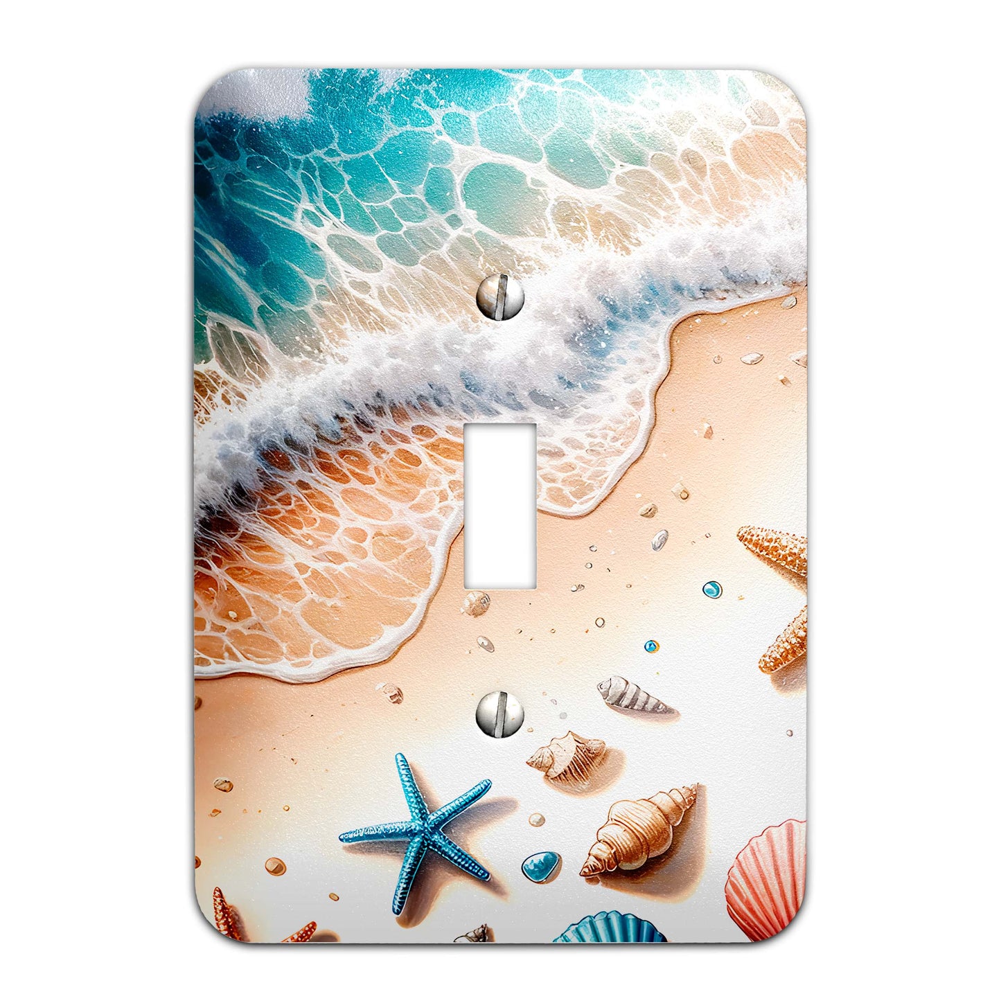 Decorative Wallplate -  Seashells in the Ocean Light Switch Cover, Multiple Sizes, Home Decor - #5049