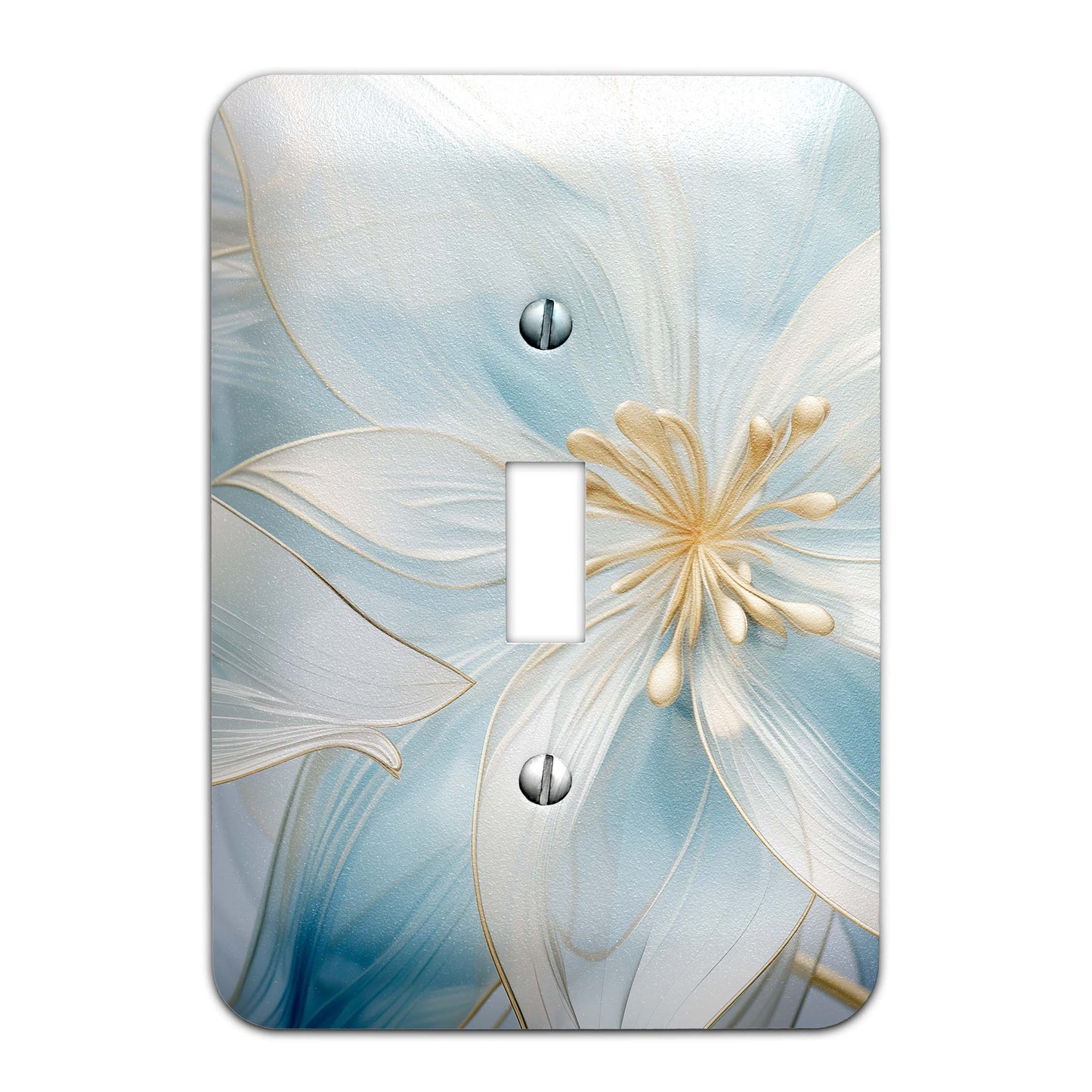 Translucent Lilies Light Switch Cover - Metal SwitchPlate, Multiple Sizes - #5275