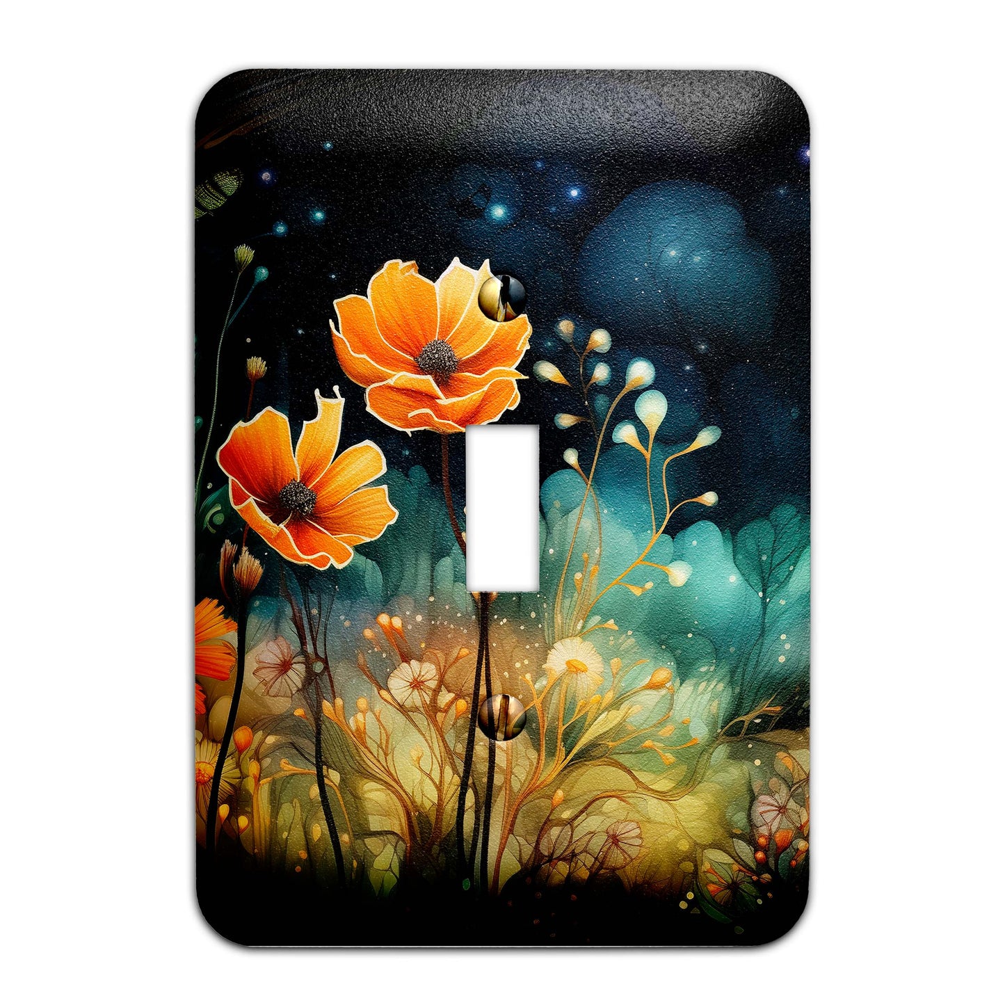 Decorative Switchplate -  Enchanted Twilight Garden Metal Light Switch Cover, Multiple Sizes, Home Decor - #5334