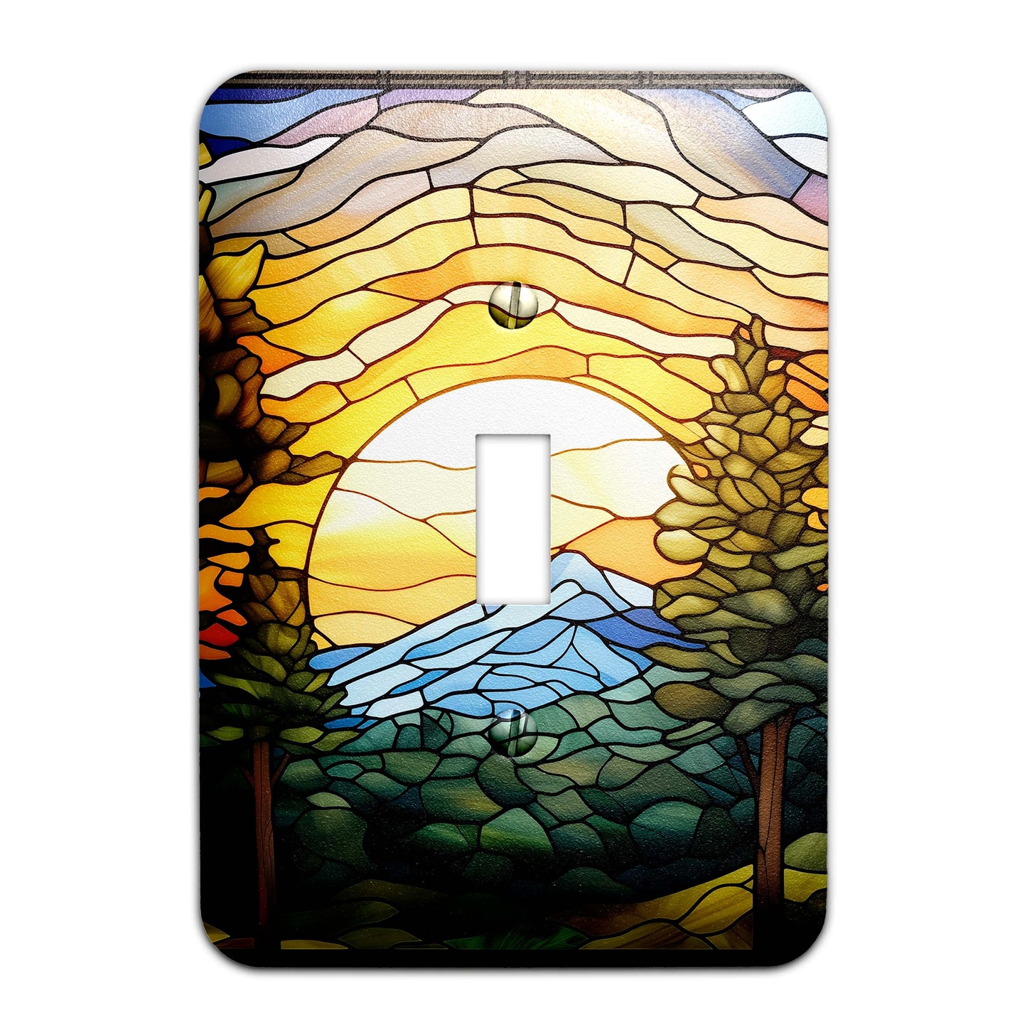 Painted Sunset in the Mountains Decorative Switchplate | Light Switch Cover, Multiple Sizes, Home Decor - #5348