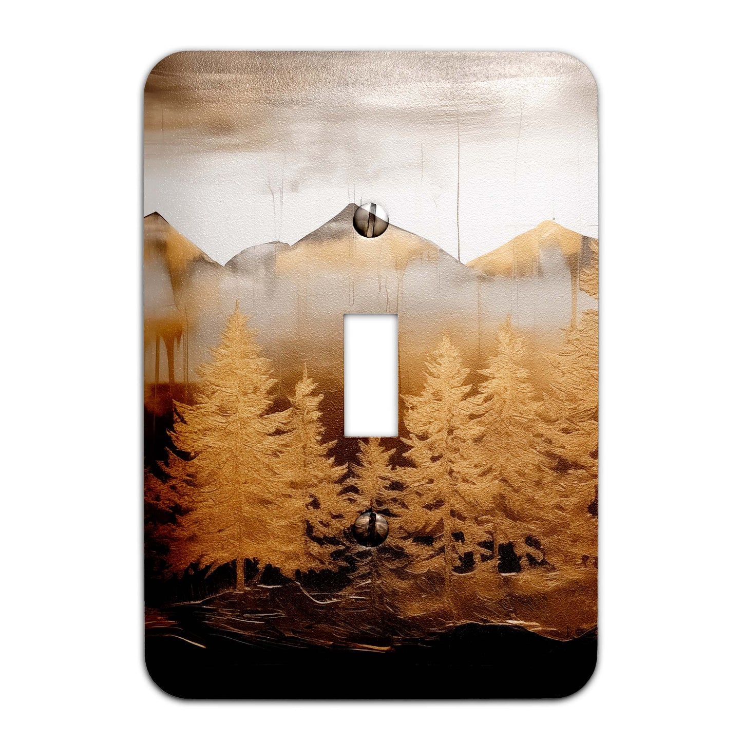 Gilded Pines Decorative Switchplate | Metal Light Switch Cover, Multiple Sizes, Home Decor - #5383