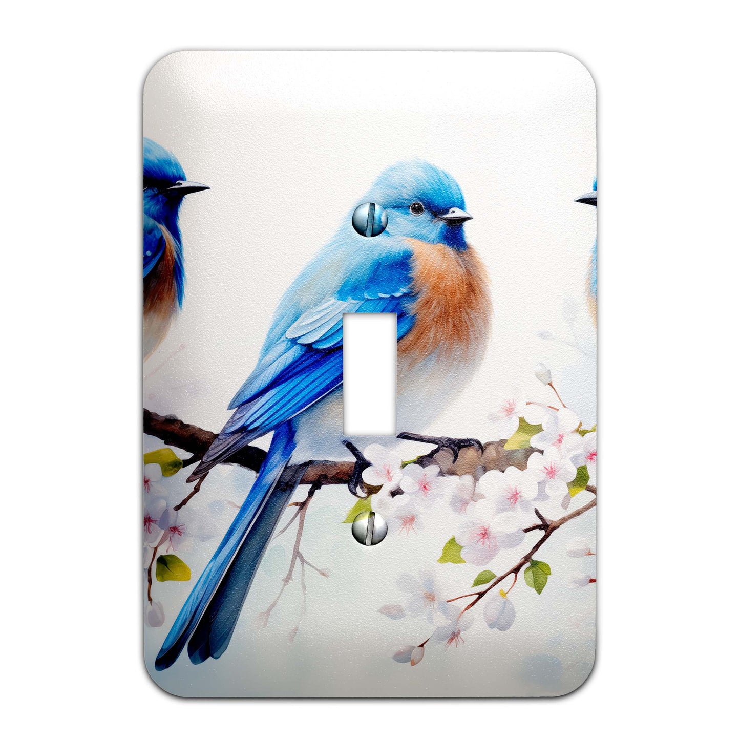 Bluebird Whispers Decorative Switchplate | Metal Light Switch Cover, Multiple Sizes, Home Decor - #5384