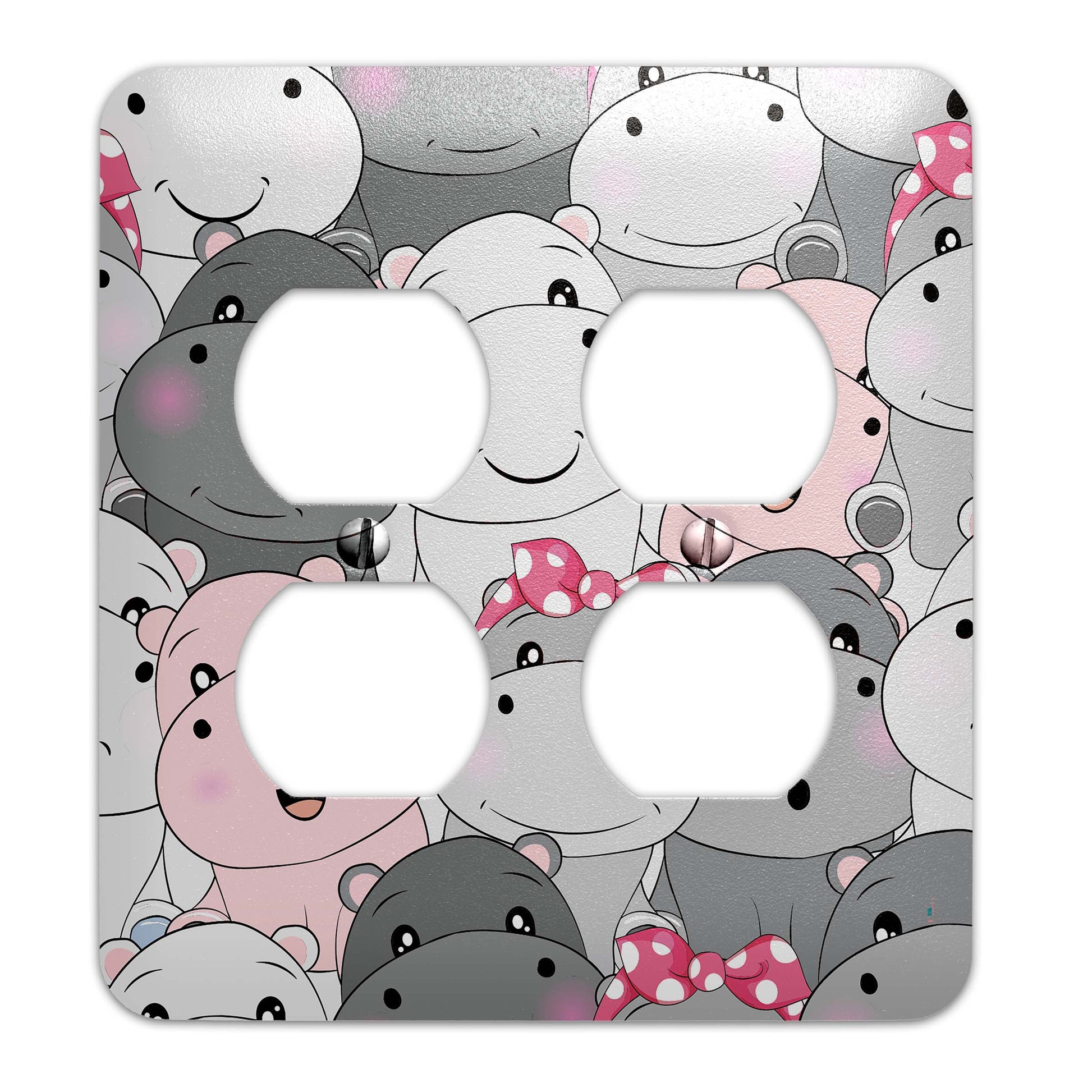 a light switch cover with a bunch of cartoon animals on it