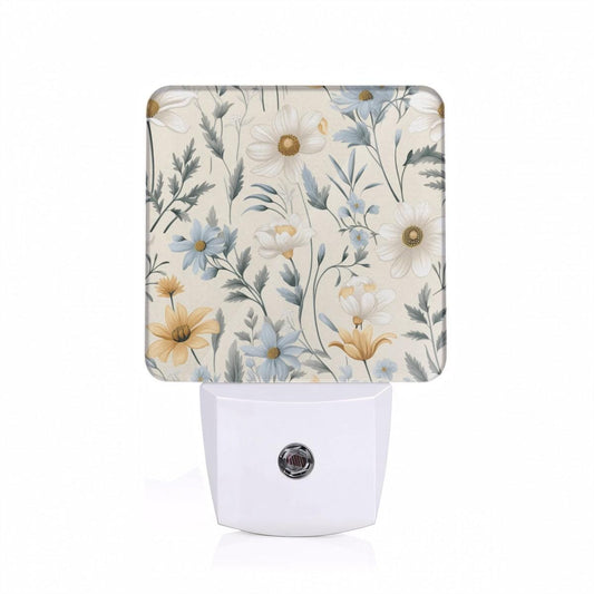 Nightlight - Cottagecore Wildflowers Custom LED Dusk to Dawn Night Light, Home Decor, Wall Art #5245