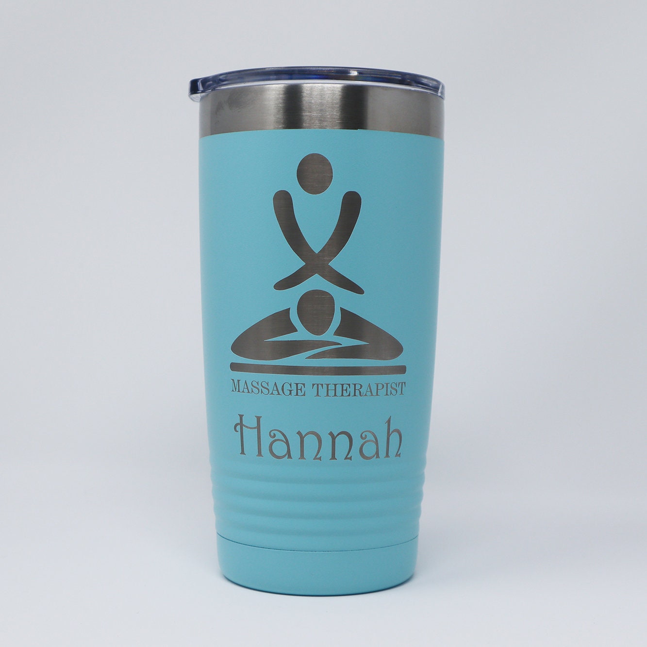 Massage Therapist Personalized Engraved Powder Coated Insulated 20 oz Tumbler 12 colors available